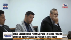 Erico Galeano solicita permiso indefinido al Senado para evitar la prisión