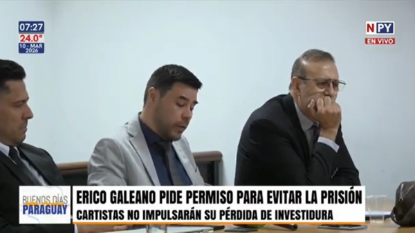 Erico Galeano solicita permiso indefinido al Senado para evitar la prisión