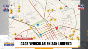 "En una hora me moví 6 cuadras": Caos vehicular en el acceso al centro de San Lorenzo