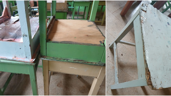 MEC entregó mesitas rotas a un colegio de Belén