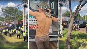 Policías reprimen a cañicultores con balines de goma y dejan 10 heridos