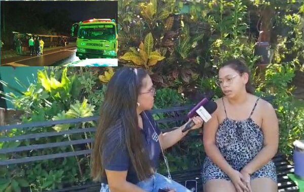 Momentos de terror: Pasajera relata el dramático accidente de ómnibus ocurrido en San Juan del Paraná