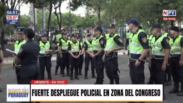 Caja Fiscal: Masivo despliegue policial en segundo día de movilizaciones en zona del Congreso