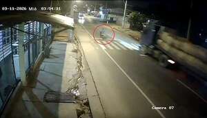 Video: impactante choque frontal se cobra la vida de otro motociclista  - Nacionales - ABC Color