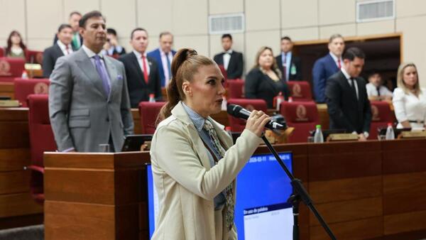 Senado aprueba pedido de permiso de Erico Galeano y jura en su reemplazo Guadalupe Aveiro