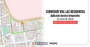 La Nación / Implementan desvíos en zona de obras del corredor vial Las Residentas