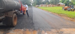 Avanza obra de asfaltado del Plan 1.000 en Capitán Miranda