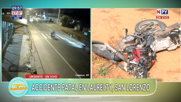 Motociclista muere tras violento choque frontal contra camión en San Lorenzo