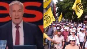 Vargas Peña trató de "bandidos" a los profes por manifestarse