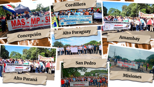 Además de Asunción, maestros se hacen sentir en el interior del país por reforma de Caja Fiscal