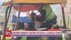 Violento enfrentamiento entre policías y cañicultores