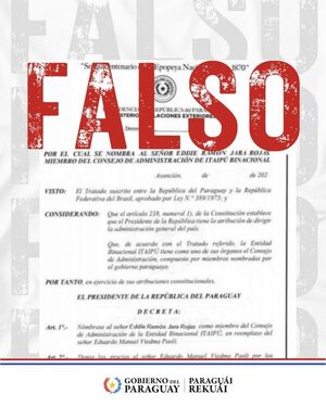 MITIC advierte sobre circulación en redes de decreto falso de nombramiento