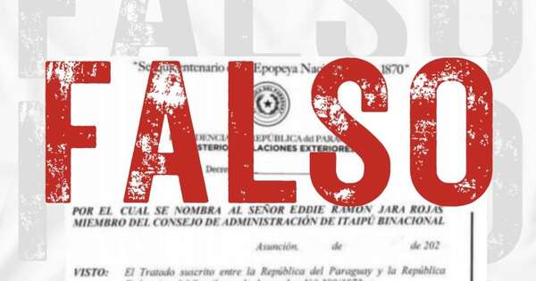 Diario HOY | Advierten de falso decreto sobre consejero de Itaipú