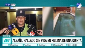 Albañil fallece tras caer accidentalmente a una piscina en Mariano Roque Alonso
