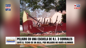 Se desploma el techo de un aula en escuela de R.I. 3 Corrales