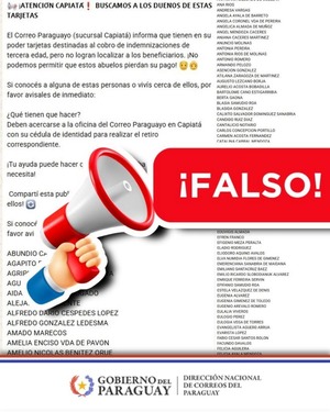 Advierten sobre falsos avisos con supuestos beneficiarios de indemnizaciones para adultos mayores