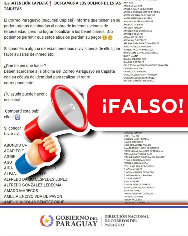 Advierten sobre falsos avisos con supuestos beneficiarios de indemnizaciones para adultos mayores