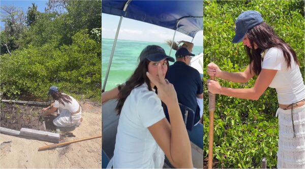 Popular / (VIDEO) Modelo se fue a una playa del Caribe... ¡a limpiar!