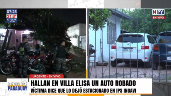 Localizan automóvil robado mediante rastreo satelital en un presunto desarmadero de Villa Elisa