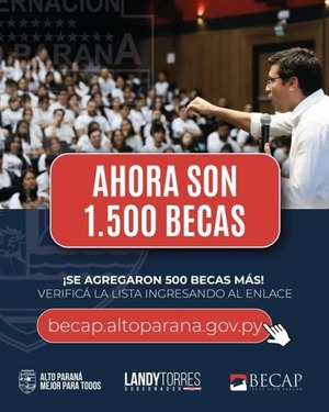 Aumentan a 1.500 los beneficiarios del programa de becas BECAP - ADN Digital