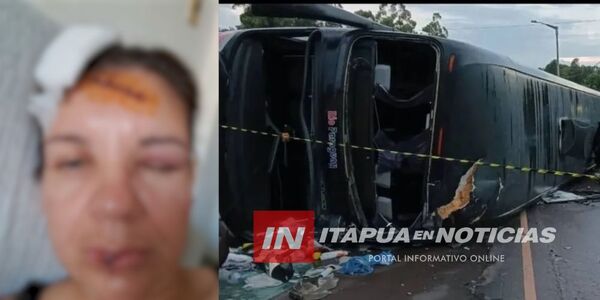 VUELCO DE BUSES CON DERIVACIÓN FATAL:  PASAJERA RELATÓ LOS MOMENTOS DE TERROR