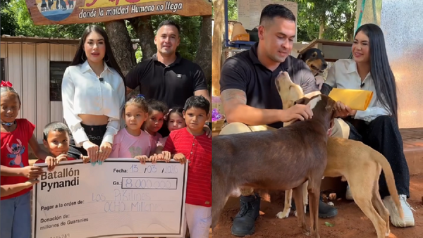 Laurys Dyva donó G. 8 millones al refugio de los Pikilines del policía que rescata perritos