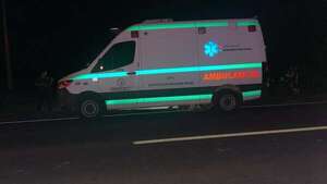 Ambulancia que trasladaba a un menor chocó contra un animal vacuno en Misiones - Policiales - ABC Color