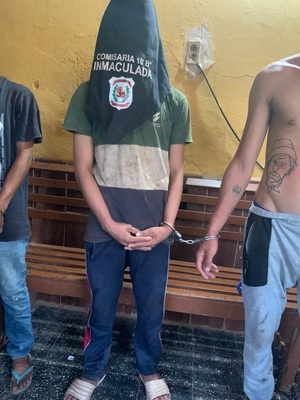 Tres personas fueron aprehendidas tras presunto hurto y recuperación parcial de objetos en el barrio Redención - Concepción al Día