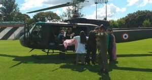 Diario HOY | Niña con crisis asmática fue trasladada de urgencia vía aérea de Santaní a Acosta Ñu