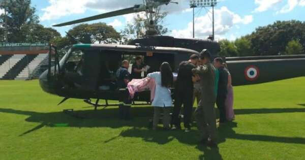 Diario HOY | Niña con crisis asmática fue trasladada de urgencia vía aérea de Santaní a Acosta Ñu