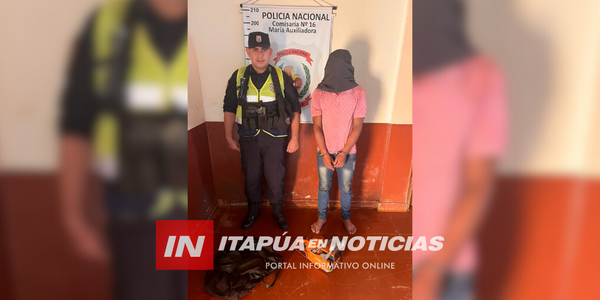 APREHENDEN A UN HOMBRE POR SUPUESTO HURTO Y RECUPERAN UNA MOTOSIERRA EN MARÍA AUXILIADORA
