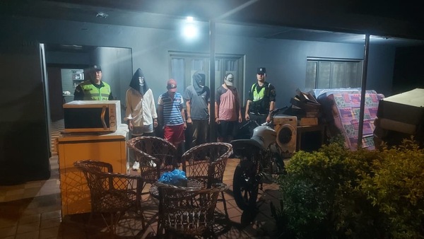 Cuatro personas detenidas tras allanamiento por presunto hurto en Bella Vista