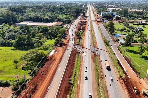 CDE: implementan desvíos en la zona de construcción del viaducto sobre la ruta PY02 - Economía - ABC Color