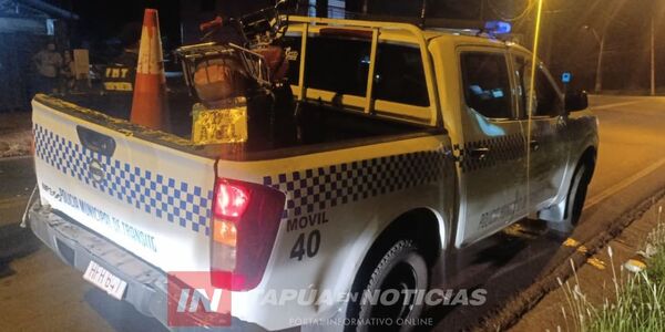 MOTOCICLISTA RESULTA HERIDO TRAS CAÍDA EN CAMBYRETÁ