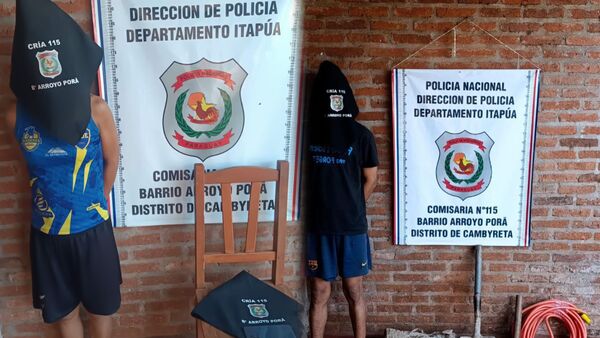 Aprehenden a dos personas por presunto hurto y recuperan objetos robados en Cambyretá