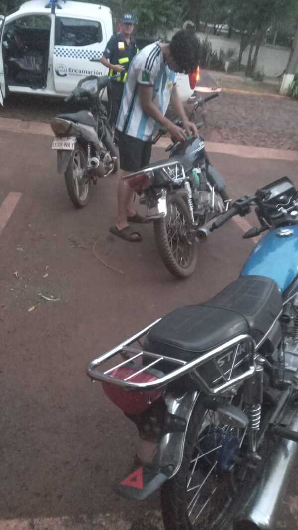 Incautan motocicletas en Encarnación por exposición al peligro en el tránsito