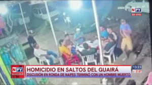 Discusión en ronda de naipes termina con un hombre asesinado en Saltos del Guairá