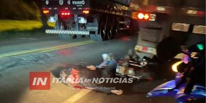 MOTOCICLISTA RESULTA HERIDO TRAS COLISIÓN CONTRA UN CAMIÓN ESTACIONADO