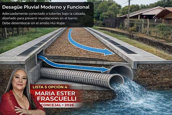 Candidata a concejal propone modernización del sistema de desagüe pluvial para Hernandarias | DIARIO PRIMERA PLANA