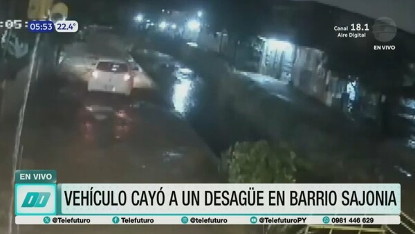 Vehículo cae a un desagüe en Sajonia tras error del GPS