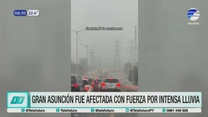 Asunción y Central bajo agua tras fuerte tormenta