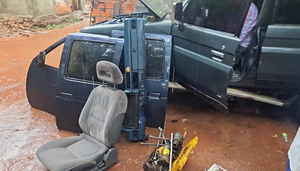 Descubren aguantadero en Asunción con piezas vehiculares robadas