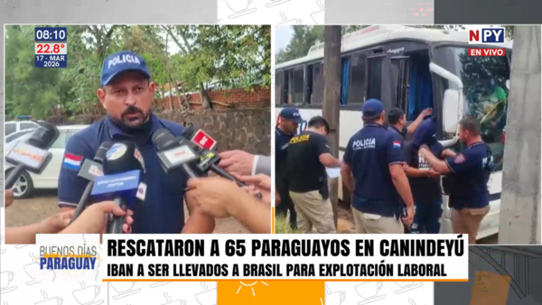 65 paraguayos rescatados en operativo contra presunta red de trata, cinco detenidos