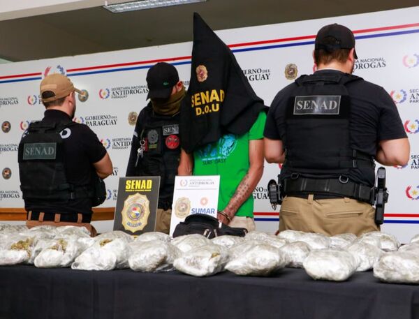 SENAD intercepta a "Krusty" con carga de marihuana destinada a distribución en Central