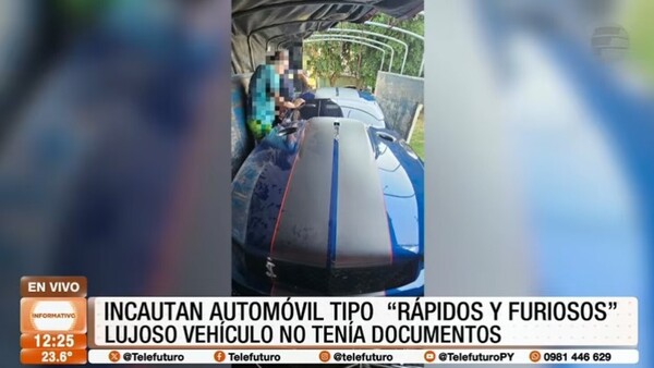 Incautan lujoso vehículo oculto en camión que transportaba “chatarra"
