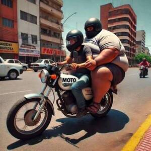 Conductor de motos laló por los rellenitos