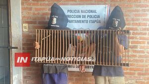 APREHENDEN A DOS HOMBRES POR HURTO Y RECUPERAN UNA REJA METÁLICA EN CAMBYRETÁ