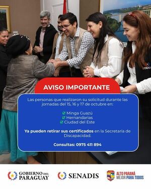 Personas que realizaron trámites en octubre ya pueden retirar sus certificados | DIARIO PRIMERA PLANA