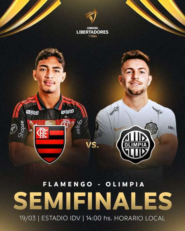 Libertadores Sub 20: Olimpia-Flamengo, por un lugar en la final - Fútbol Internacional - ABC Color