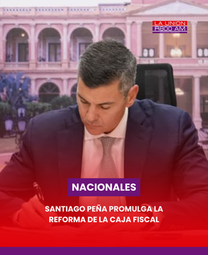 Santiago Peña promulga la reforma de la Caja Fiscal